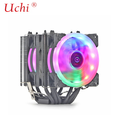 Siyah Radyatör Ventilatörü Yanan Bakır Isıtma borusu Evrensel CPU Soğutucu Intel I3 I5 I7 I9 Lga 1151 1366 1700 2011 2066 AMD AM4 AM5