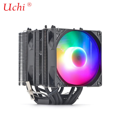 Siyah Radyatör Ventilatörü Yanan Bakır Isıtma borusu Evrensel CPU Soğutucu Intel I3 I5 I7 I9 Lga 1151 1366 1700 2011 2066 AMD AM4 AM5