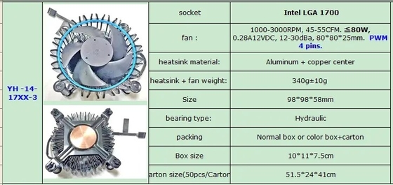 Alüminyum Radyatör CPU Soğutucu Düşük Gürültülü Hava Soğutma Fan Soğutucu