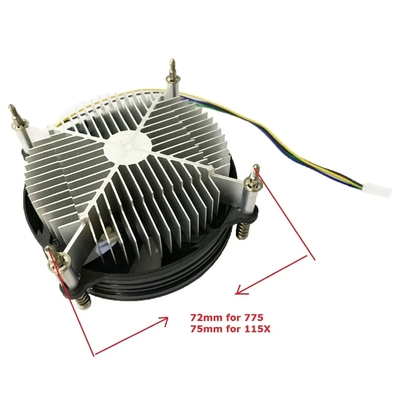 Intel 92mm Silent Fan Lga I5 I7 PC İşlemci Soğutma Ekipmanı için CPU Soğutucu