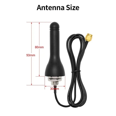80mm 2.4GHz Dış Su geçirmez ABS Kauçuk Ördek Wifi Anten SMA Dikey Polarizasyon için