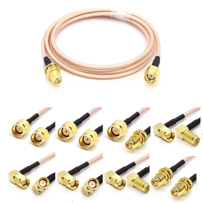 RP SMB RG178 RG316 RF Koaksiyel Kablo 50ohm 6GHz ile Erkek Erkeğe Fiş