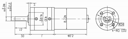 28mm OD Standart Delek Kutusu BLDC Gezegen Delek Motoru 4 kutup