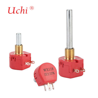 WX118 Sargılı Döner Potansiyometre 5k Ohm 40mm Eksen Tek Turlu Sargılı Potansiyometre