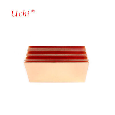 Özel bakır kalın kanatlı kaydırılmış ısı lavabosu