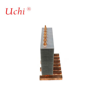 Tıbbi ekipmanlar için lehimlenmiş fermuar kanatlı ısı borusu ısı lavabosu