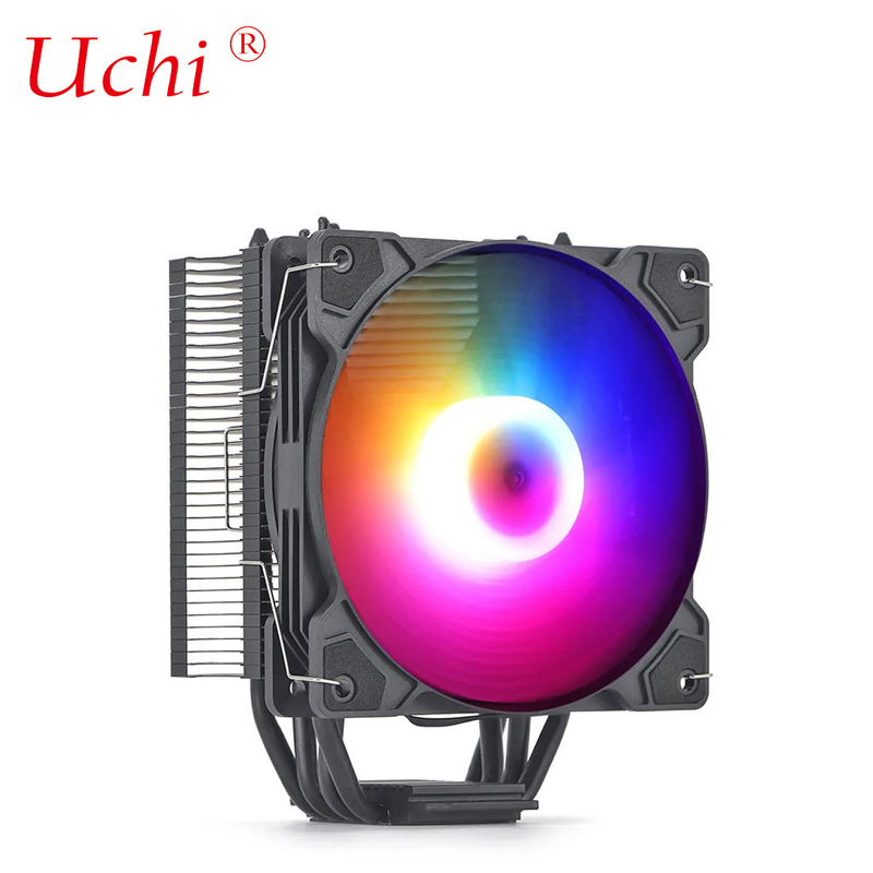Siyah Radyatör Ventilatörü Yanan Bakır Isıtma borusu Evrensel CPU Soğutucu Intel I3 I5 I7 I9 Lga 1151 1366 1700 2011 2066 AMD AM4 AM5