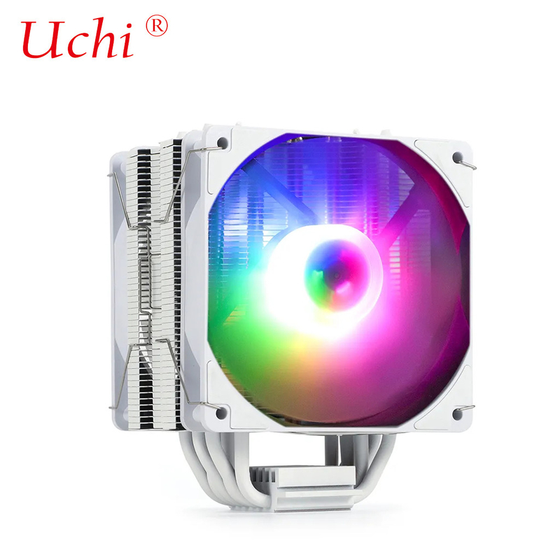 220W Beyaz RGB ARGB CPU Soğutucu 6 ısı borusu ile Fan Bilgisayar Sunucu İşlemcisi Lga1151 1155 1366 1700 2011 AMD FM AM3 AM4 AM5