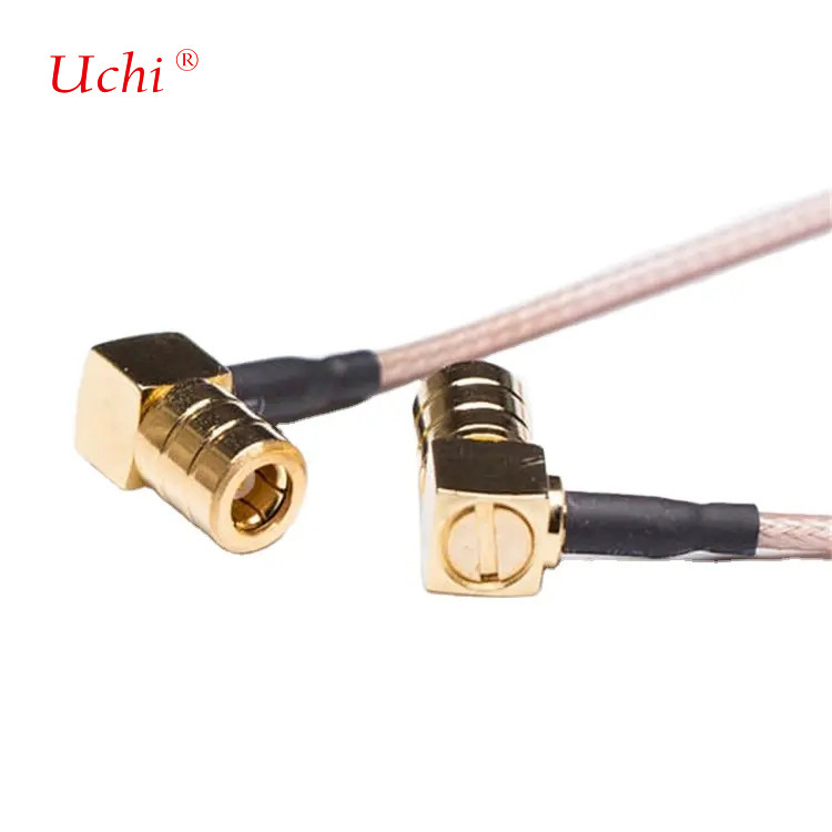 90 derece SMB Erkeğe Köşe Erkek Fiş Kadın RG316 Koaksiyel Kablo 50ohm ile
