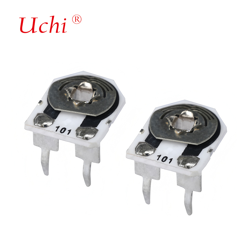 W206 Tek Turlu Potansiyometre Metal Cam Sır Ayar Potansiyometresi 0,25 Watt Ön Ayarlı Potansiyometre