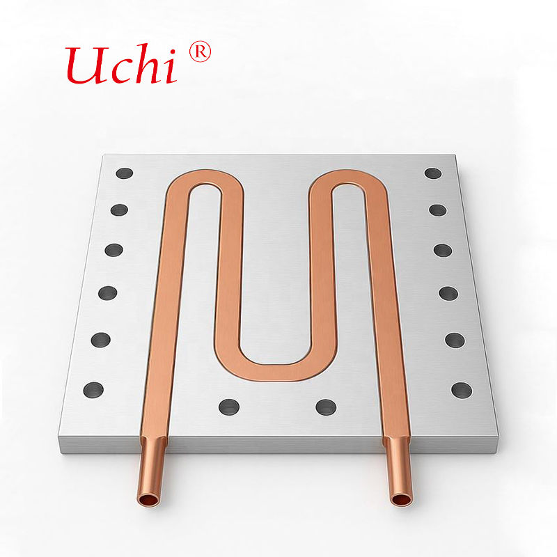 CNC İşleme Su Soğutma Plağı Sıvı Soğutma Bloku PSU Tüpler Sıcaklık Lavabu,Sıvı Soğutma Plağı