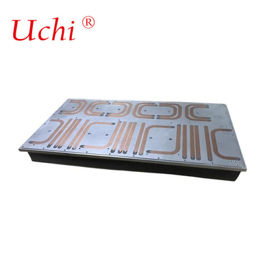 CNC işlenmiş Fotovoltaik Inverter Yüksek Güçlü Alüminyum Ekstrüde Radyatör Ya da Laser Soğutma için Kürek Diş gömülü boru