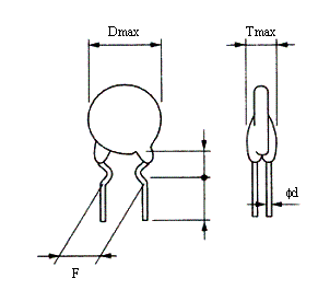 Aydınlatma Anahtarlama PTC termistörler Boyut çizimleri